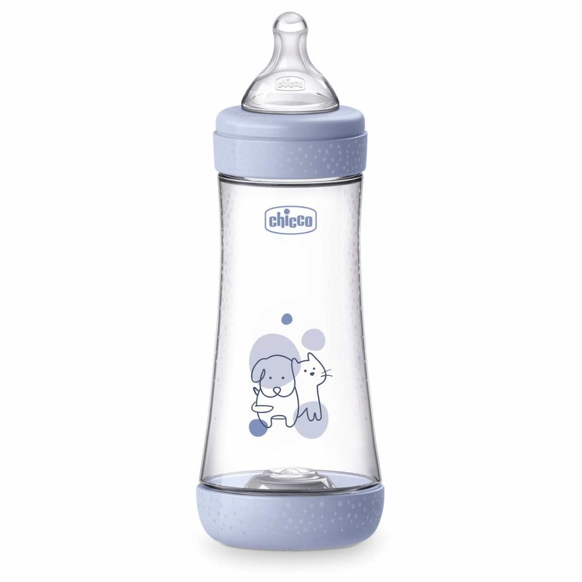 Chicco Perfect 5 Шише за хранене със силен поток за момче 6М+ 300 мл