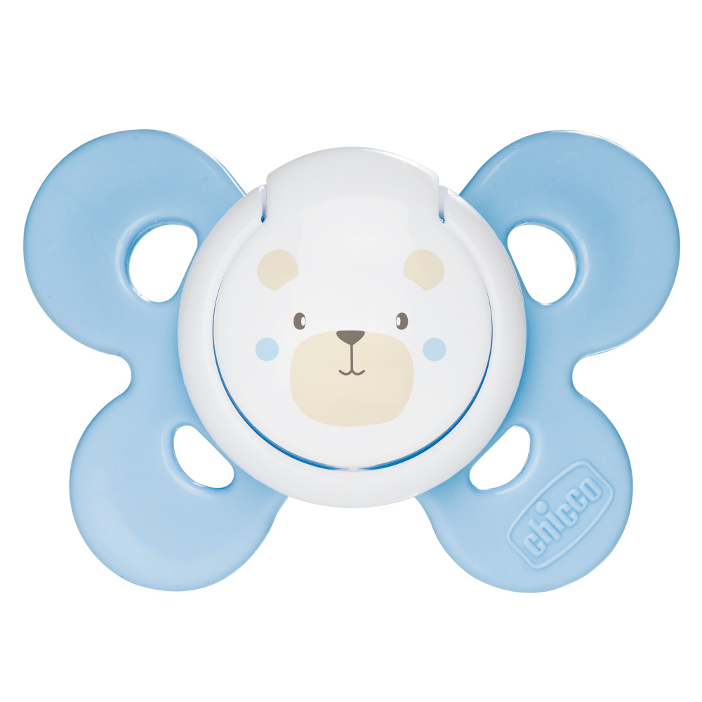 Chicco залъгалка физио комфорт силикон 0-6M момче х1 бр