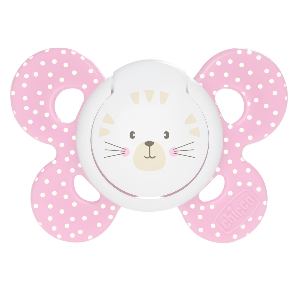 Chicco залъгалка физио комфорт силикон 6-12M момиче х1 бр
