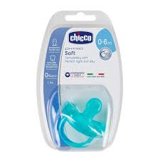 Chicco залъгалка физио софт силикон 0-6М х1 бр момче