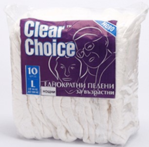 Clear Choice Нощни пелени за възрастни L, 10 бр.