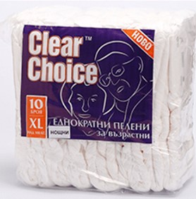 Clear Choice Нощни пелени за възрастни XL, 10 бр.
