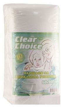 Еднократни чаршафи Clear Choice 60/90 10 бр