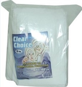 Еднократни чаршафи Clear Choice 80/180 см, 10 бр.