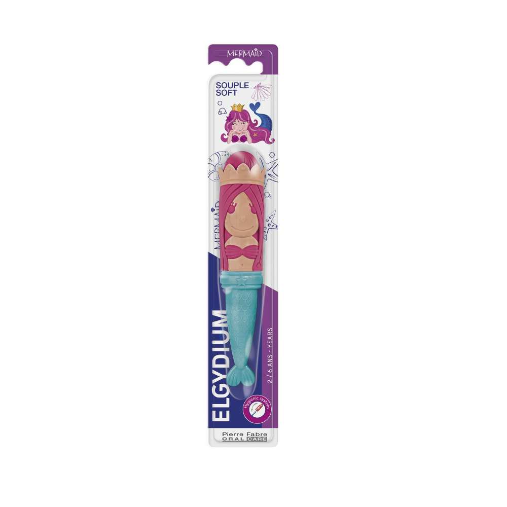 Elgydium Kids Детска четка за зъби русалка 2-6 години