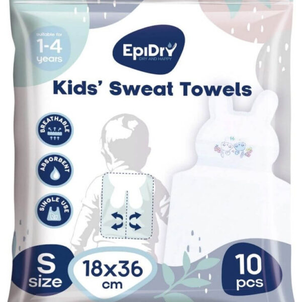 EpiDry Еднократни детски кърпи при изпотяване 18 x 36 см х 10 броя