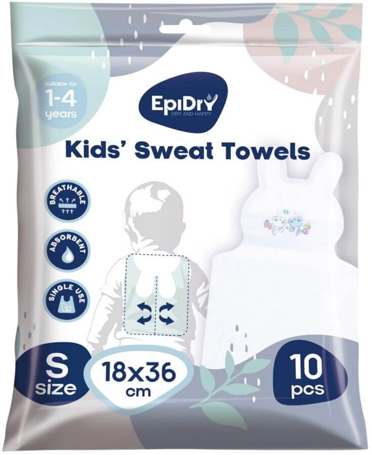 EpiDry Еднократни детски кърпи при изпотяване 18 x 36 см х 10 броя