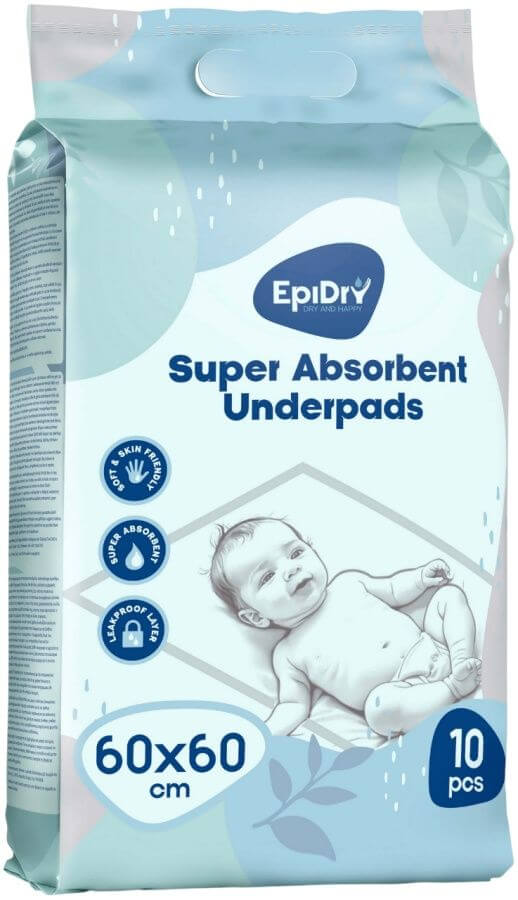 EpiDry Подложки за повиване за еднократна употреба 60 x 60 см х 10 броя