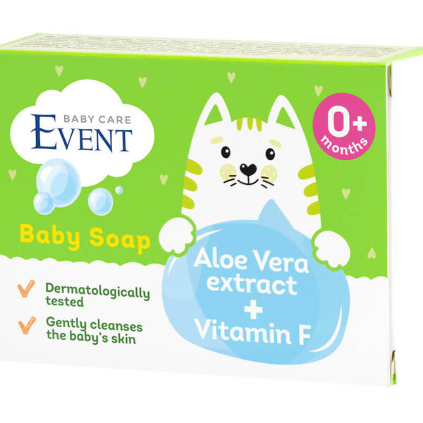 Event Baby Бебешки сапун с алое и витамин F 90 г