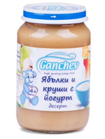 Ganchev Десерт ябълки и круши с йогурт 4М+ 190 гр