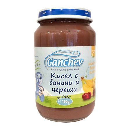 Ganchev Кисел с банани и череши 4М+ x190 гр