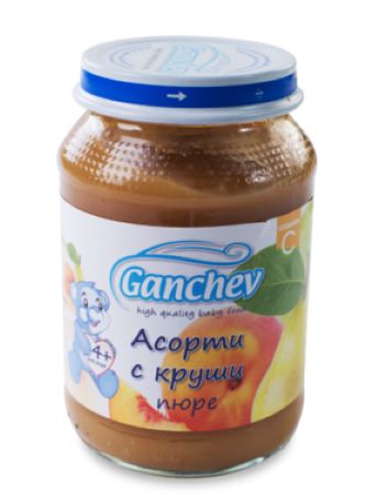 Ganchev Пюре асорти с круши 4М+ 190 гр