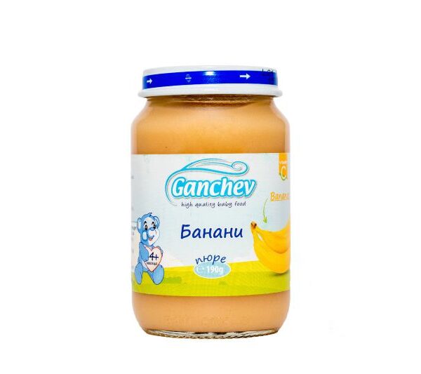 Ganchev Пюре банани 4М+ 190 гр