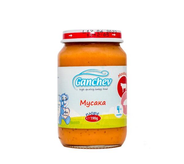 Ganchev Пюре мусака 4М+ 190 гр