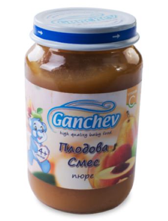 Ganchev Пюре плодова смес 4М+ 190 гр