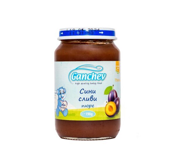 Ganchev Пюре сини сливи 4М+ 190 гр