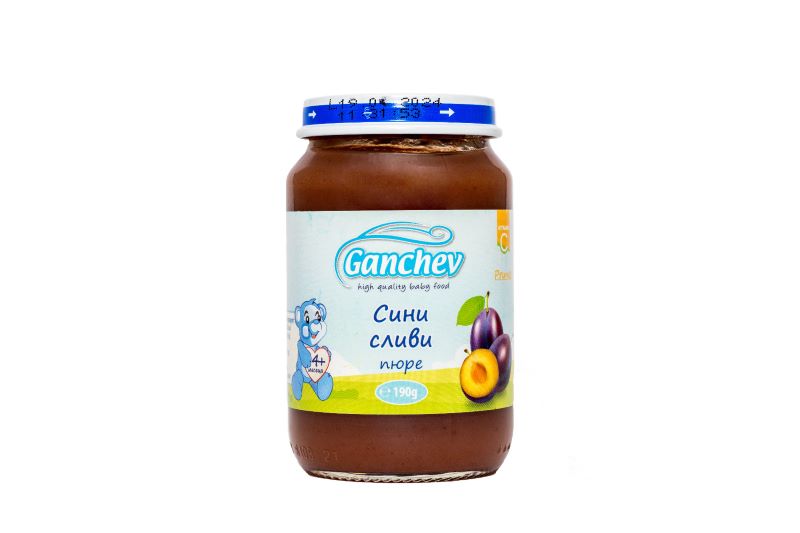 Ganchev Пюре сини сливи 4М+ 190 гр