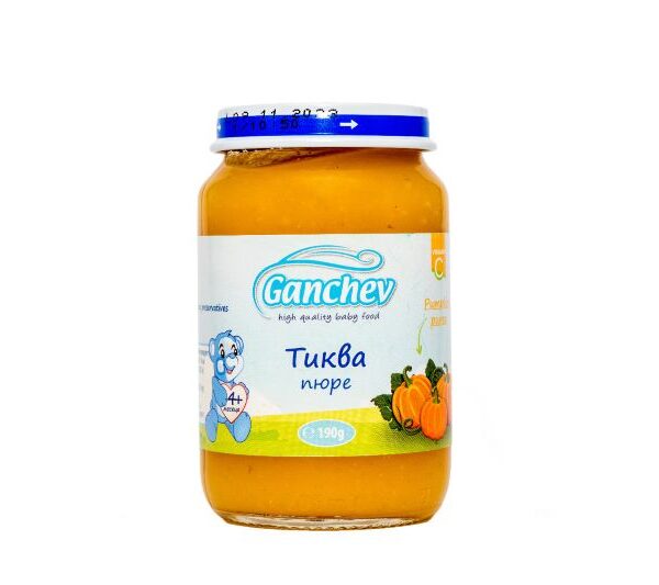 Ganchev Пюре тиква 4М+ 190 гр