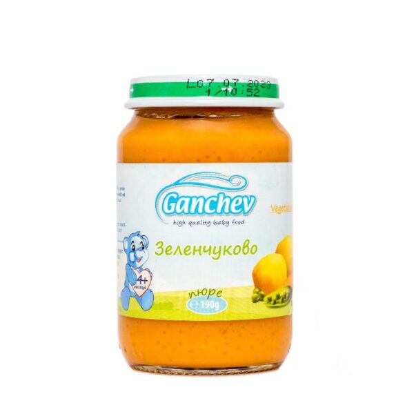 Ganchev Зеленчуково пюре 4М+ 190 гр