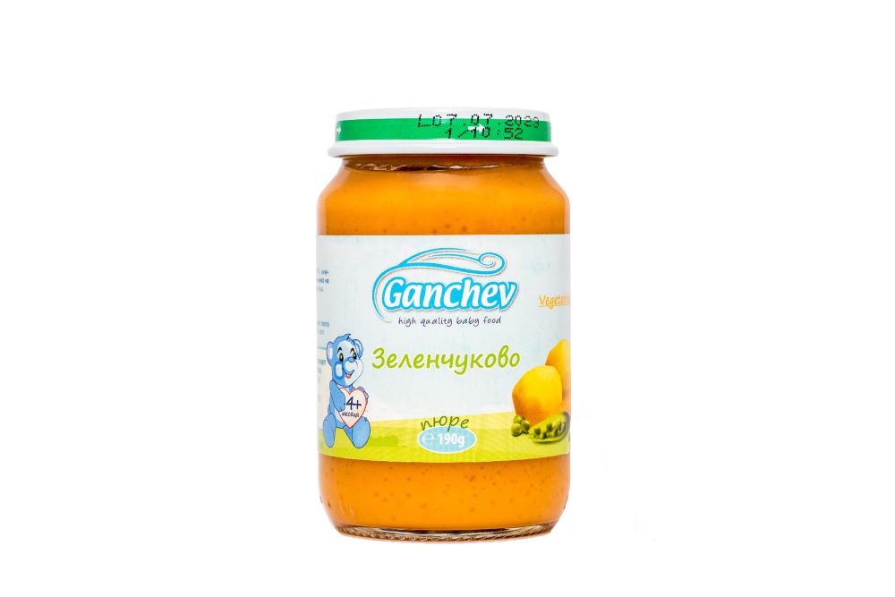 Ganchev Зеленчуково пюре 4М+ 190 гр