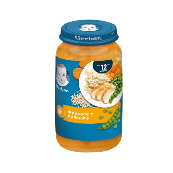 GERBER® Храна за бебета Фрикасе с пилешко пюре от 12-ия месец бурканче 250 гр