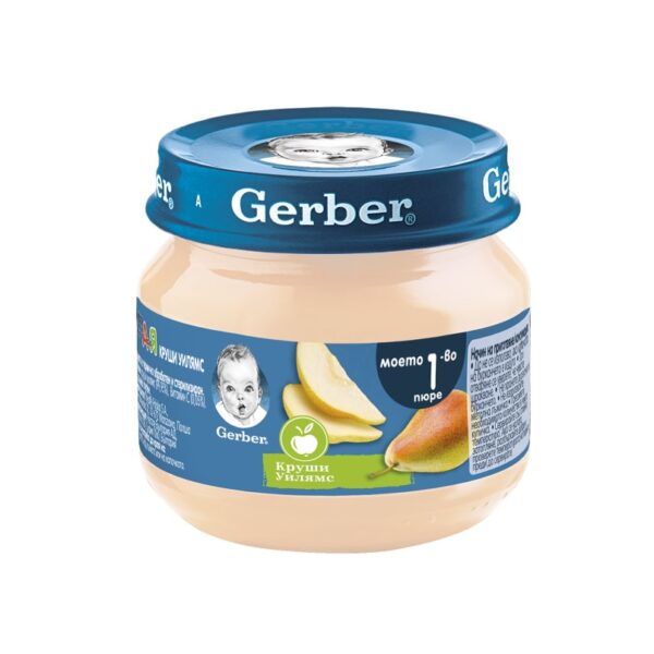 GERBER® Храна за бебета Круши Уилямс пюре Моето първо пюре бурканче 80 гр