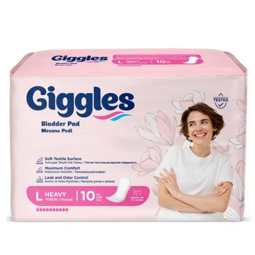 Giggles урологични подложки за жени L, 10 капки — 10 бр.