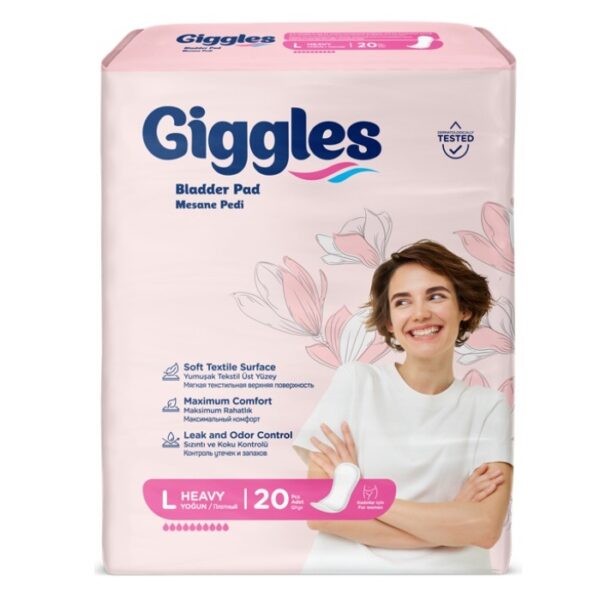 Giggles урологични подложки за жени L, 10 капки – 20 бр.