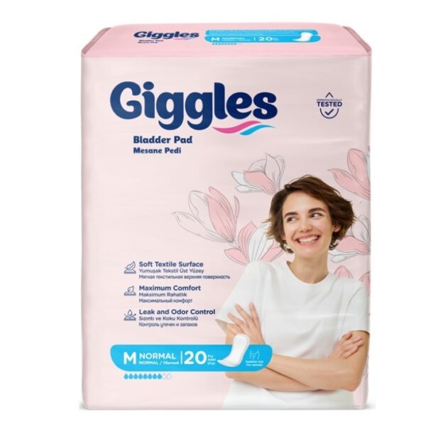 Giggles Урологични подложки за жени М, 8 капки — 20 бр.