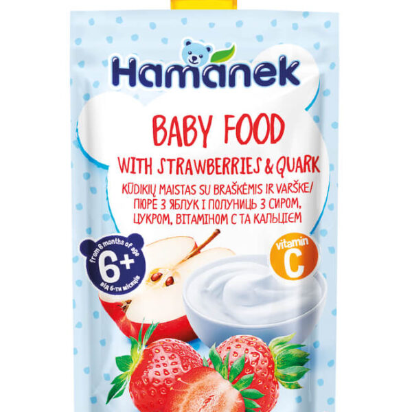 Hamanek Пауч с ягоди и кварк 6М+ 120 г
