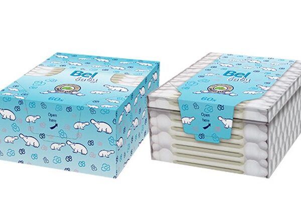 Hartmann Bel baby Клечки за уши с ограничител за бебета 60 бр
