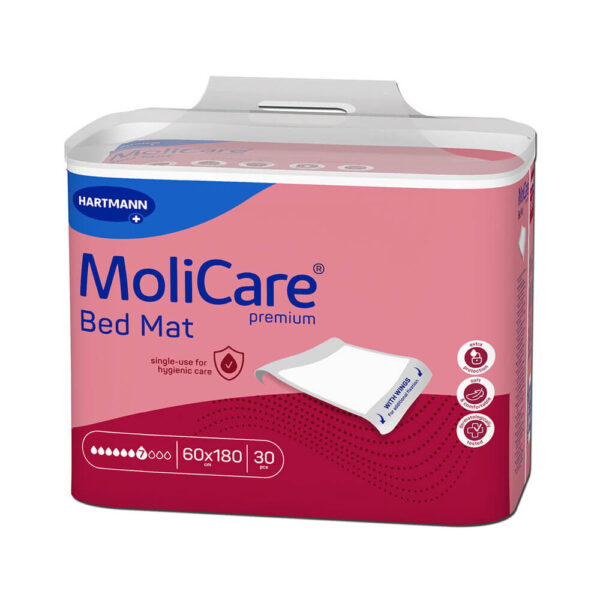 Hartmann MoliCare Premium Bed Mat — абсорбиращи чаршафи с крила 60x180 см, 30 бр.
