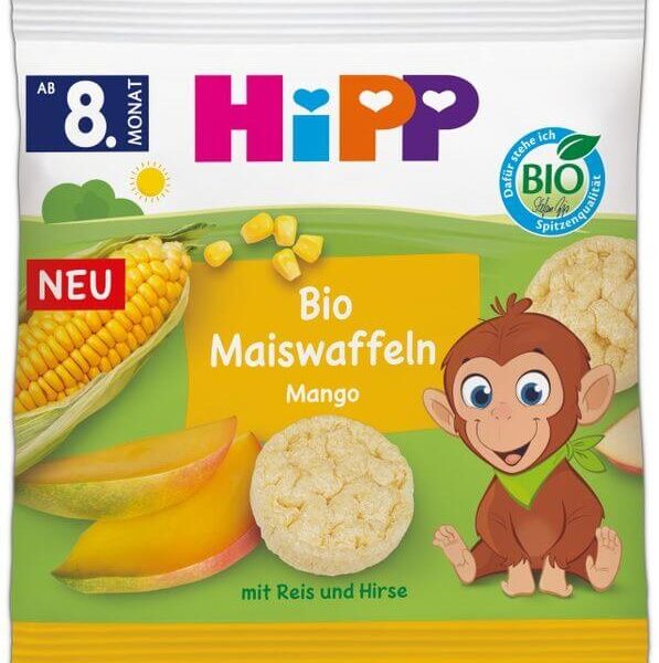 Hipp Био Царевични бисквити с вкус на Манго 8М+ 23 г