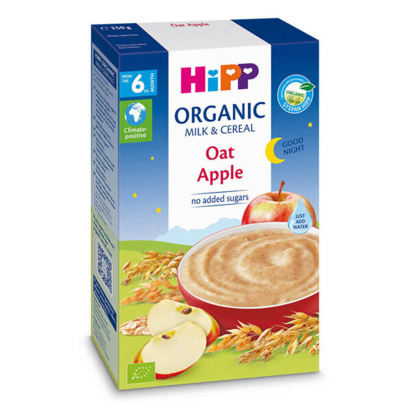 Hipp Био инстантна каша "Лека нощ" ябълка и овес 6М+ 250 г