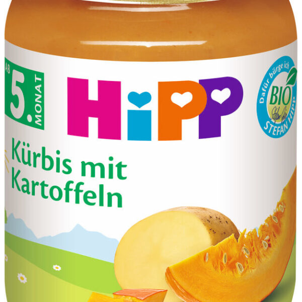 Hipp Био пюре картофи с тиква 5М+ 190 г