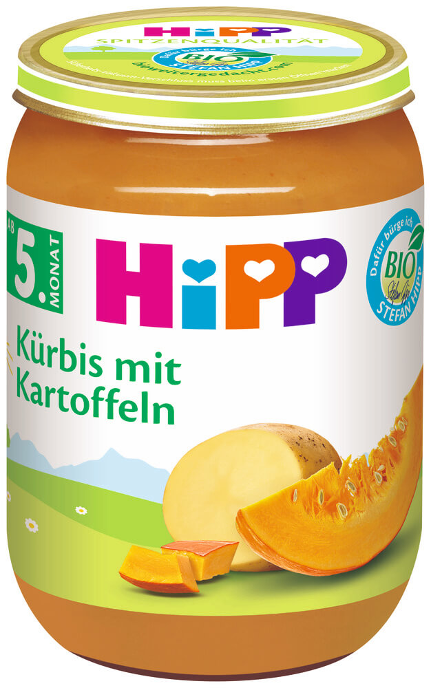 Hipp Био пюре картофи с тиква 5М+ 190 г