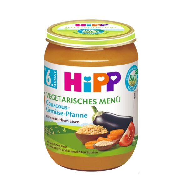 Hipp Био пюре с кус кус и зеленчуци 6М+ 190 гр