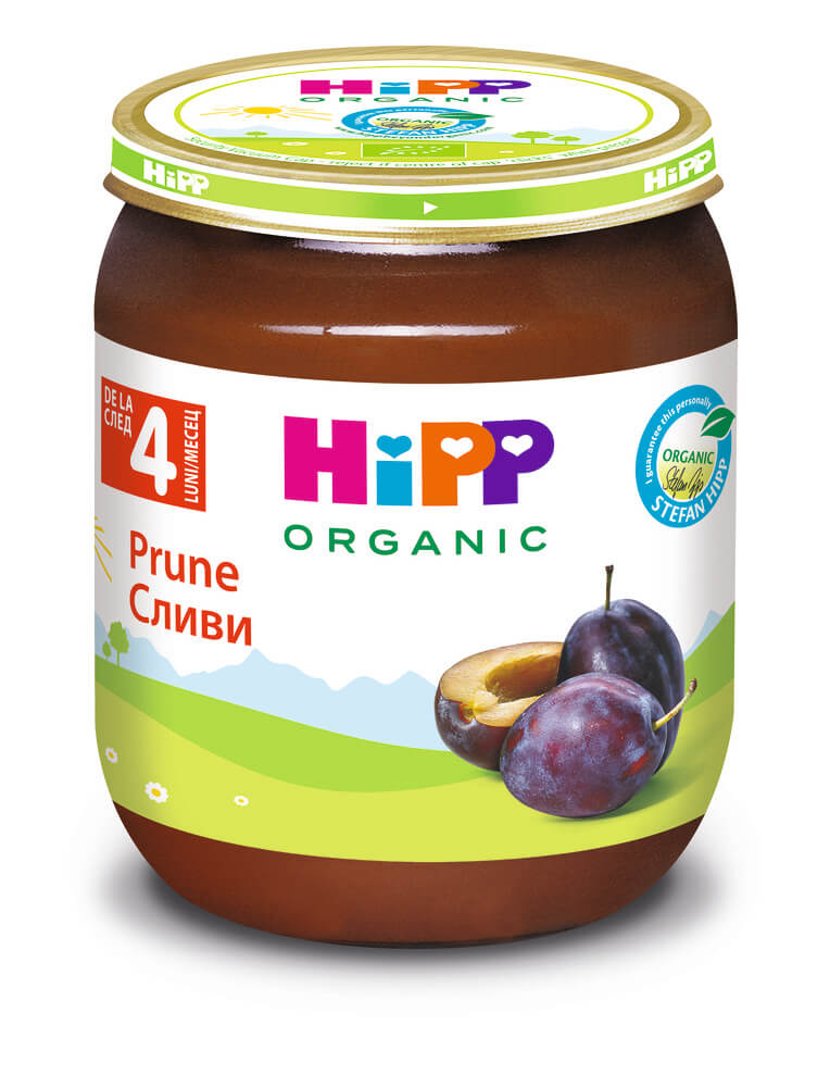 Hipp Био пюре сливи 4М+ 125 г
