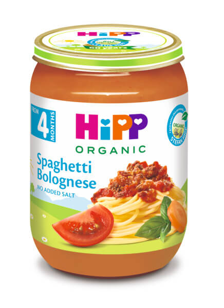 Hipp Био спагети Болонезе 4М+ 190 г
