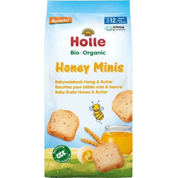 Holle Био Мини сухари за бебета 8М+ 100 гр