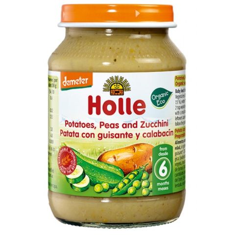 Holle Био пюре с картофи, грах и тиквички 6М+ 190 гр