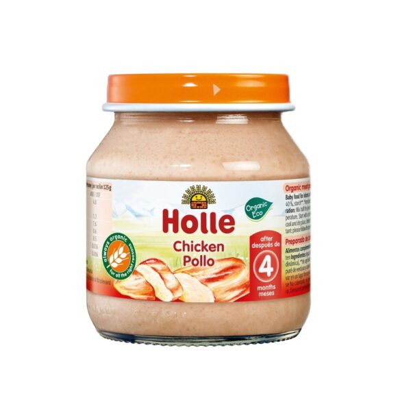 Holle Био пюре с пилешко месо 4М+ 125 гр