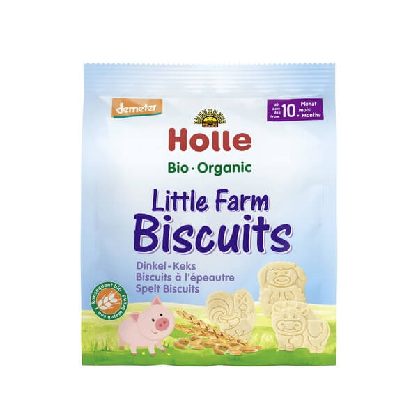 Holle Litle Farm Био бисквити със спелта 10М+ 100 гр