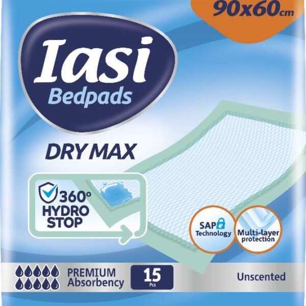 IASI Dry Max Абсорбиращи чаршафи XL 60/90 см, 15 бр