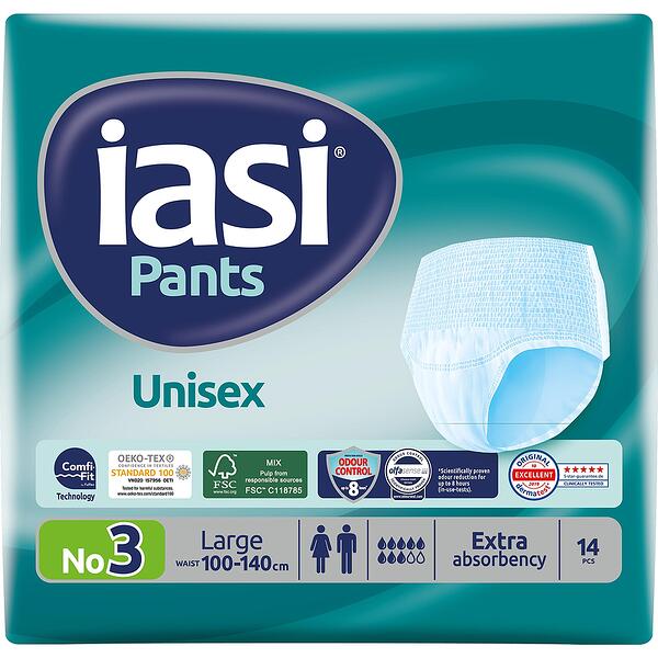 IASI Pants Пелени-гащи за възрастни Unisex N3 L, 14 бр.