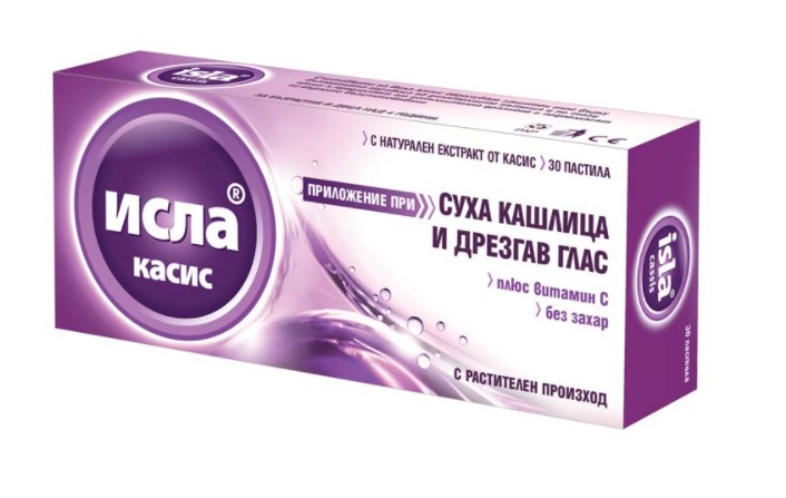 Исла Касис При суха кашлица и дрезгав глас 30 пастила Engelhard Arzneimittel