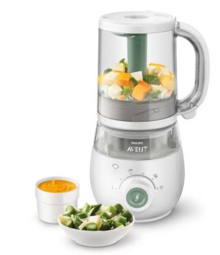 Комбиниран уред за приготвяне на здравословна бебешка храна 4в1 зелен Philips Avent SCF885/01