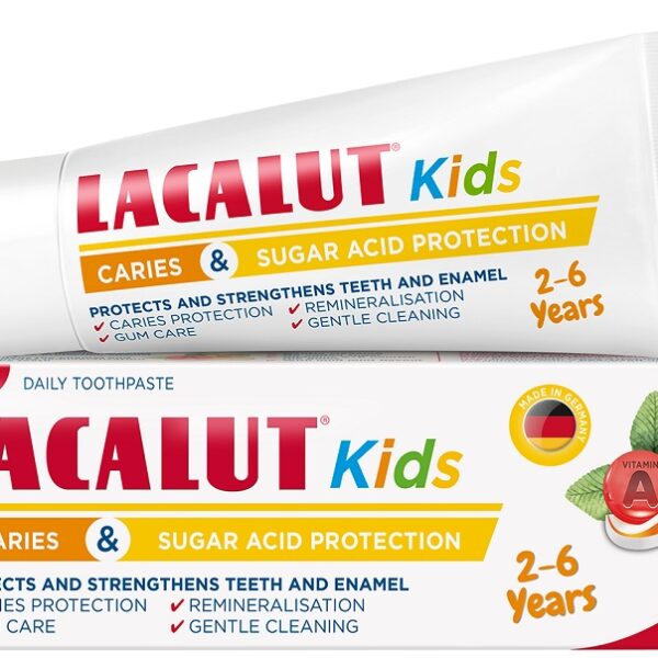 Lacalut Kids Детска паста за зъби против кариес 2-6 г 55 мл