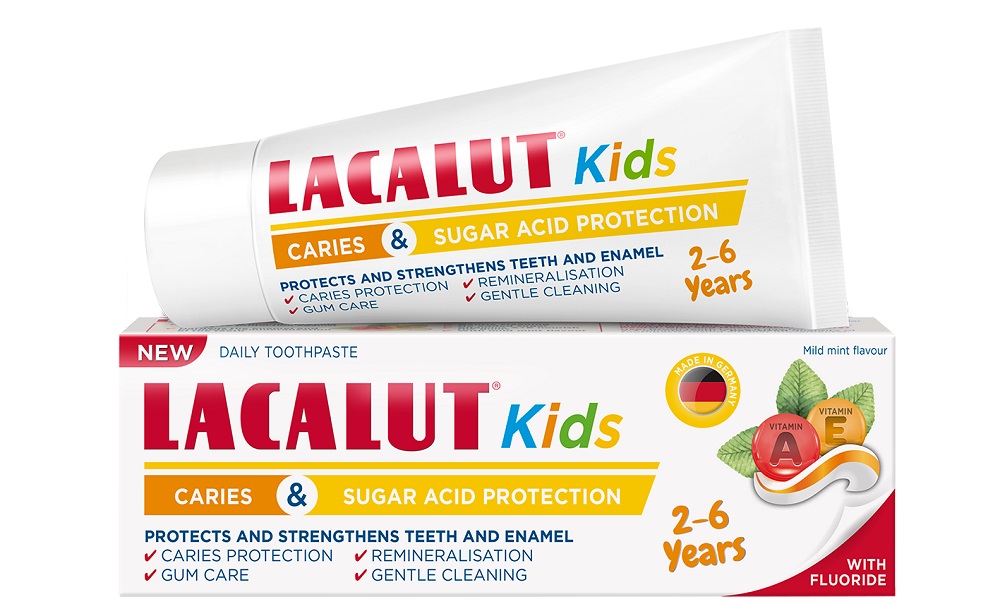 Lacalut Kids Детска паста за зъби против кариес 2-6 г 55 мл