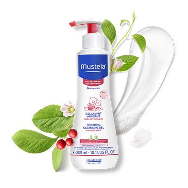 Mustela Измиващ гел за коса и тяло за много чувствителна кожа 300 мл